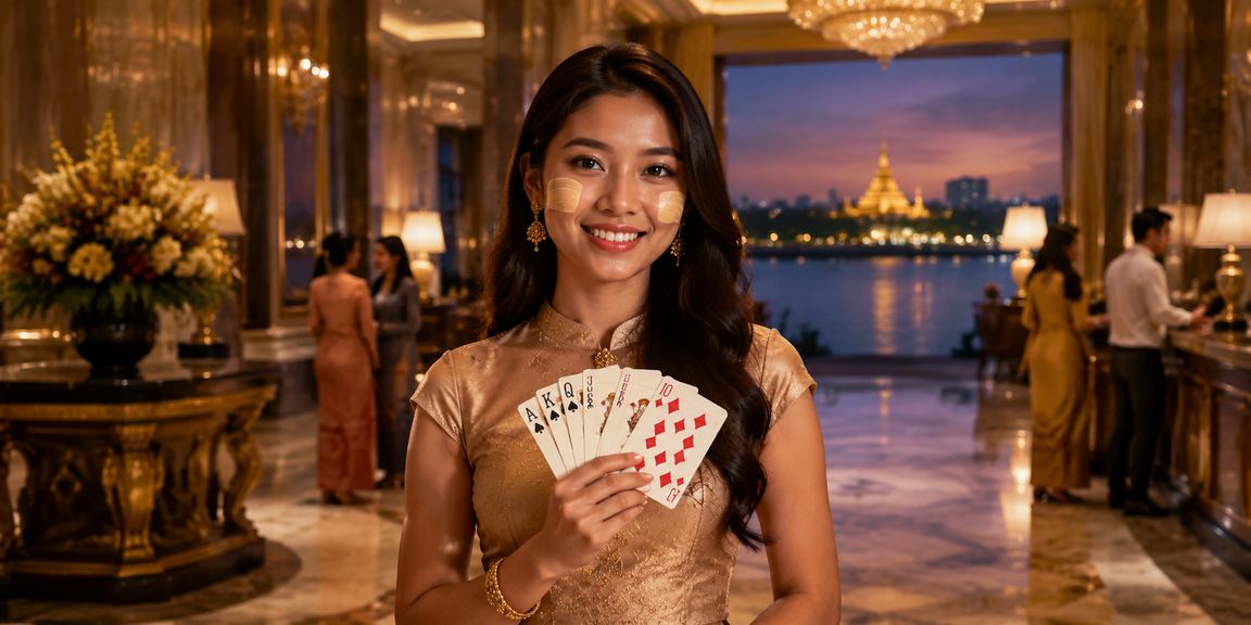 ရန်ကုန်မြစ်နားတွင် တိုက်ရိုက်ကာစီနိုဂိမ်းကစားနေသော လူများ